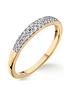  image of love-diamond-9ct-gold-15-point-diamond-two-row-wedding-band