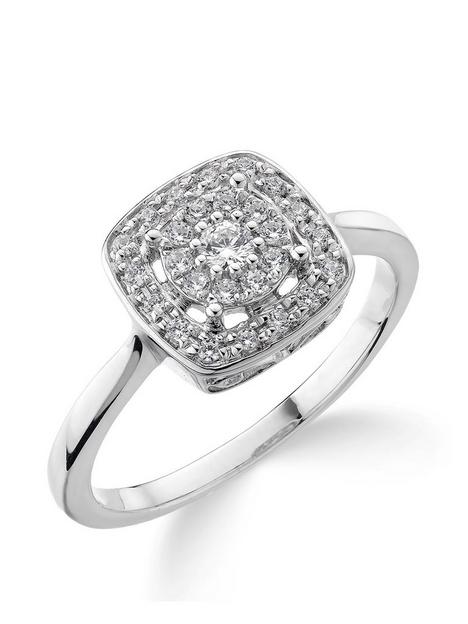 love-diamond-9ct-white-gold-20-point-diamond-square-set-cluster-ring