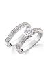  image of love-diamond-9ct-white-gold-75-point-diamond-total-bridal-set