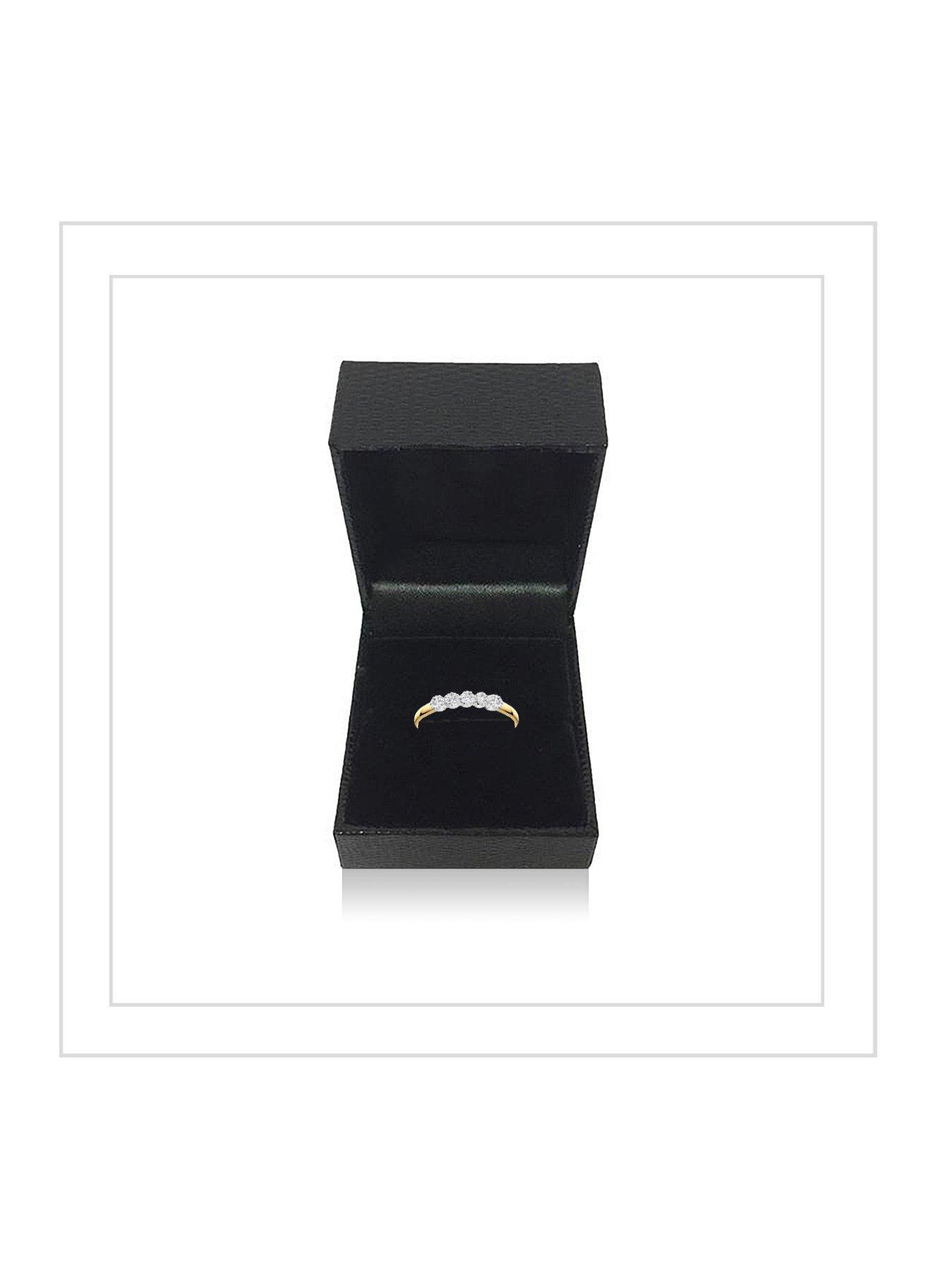 Image 4 of 6 of Love DIAMOND 9Ct 20 Diamond 5 Stone Eternity Ring