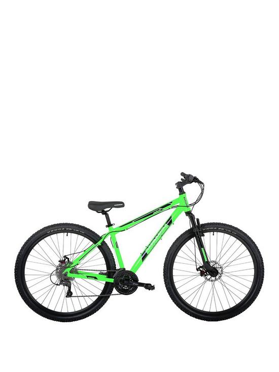 front image of barracuda-draco-4-29ner-17-inch-hardtail-24-speed-29-inch-green-black-disc-brakes
