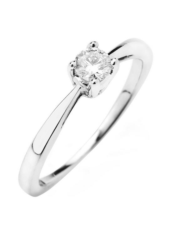 front image of love-diamond-9ct-gold-13-carat-diamond-solitaire-engagement-ring