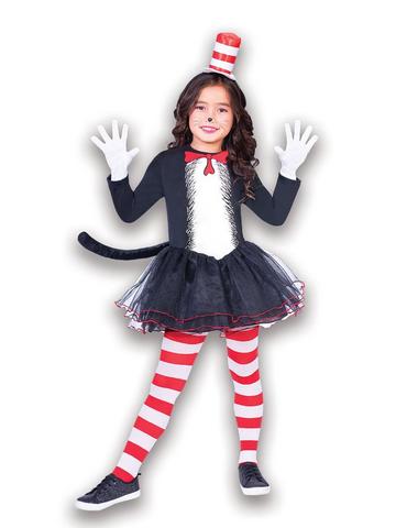 White Satin Gloves Details about  / Book Week Day Adult Crazy Cat in the Hat Printed Shirt+Hat