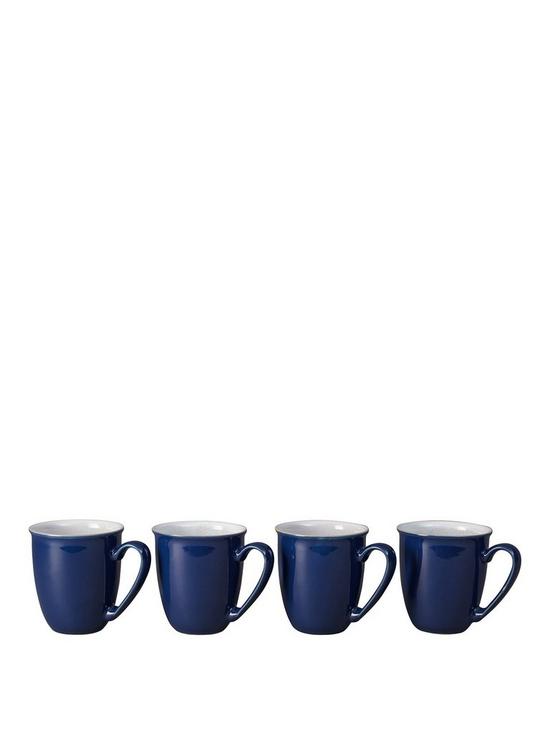 front image of denby-elements-set-of-4-mugs-ndash-dark-blue