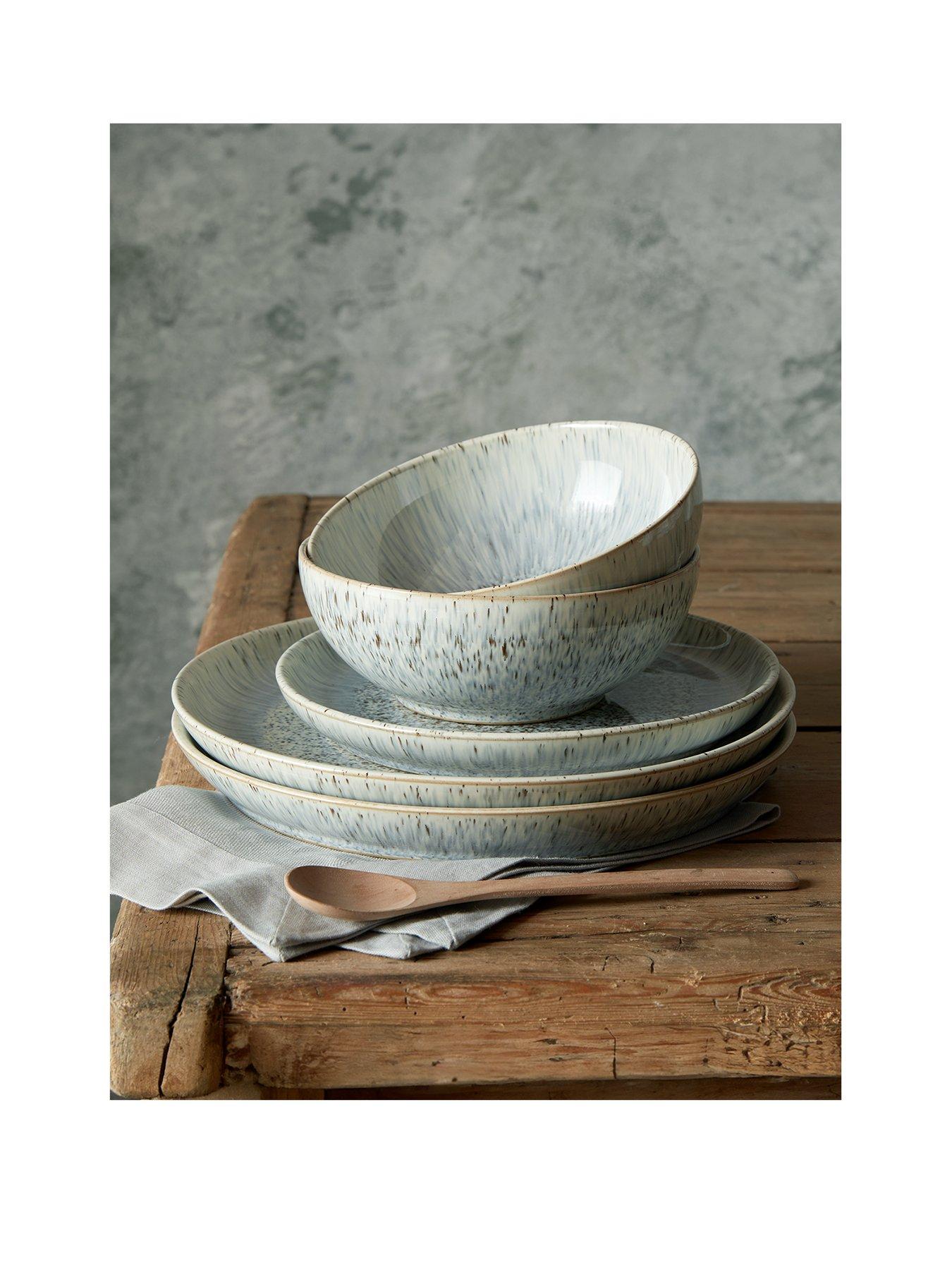 Denby Halo Grey Speckle 12-Piece Dinner Service Set