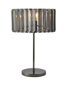 Very  Chisel Dropper Oval Table Lamp &Ndash; Black Chrome