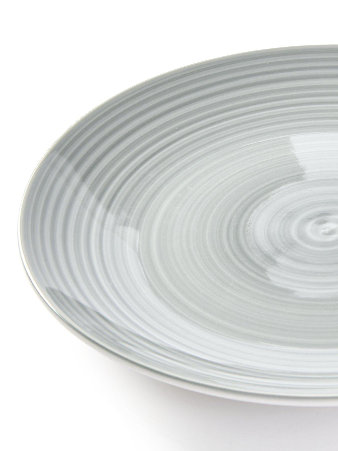 Image 6 of 6 of WATERSIDE Pink and Grey Spin Wash Dinner Service - 24-Piece Set