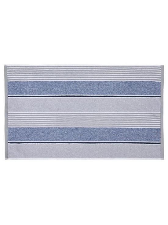 stillFront image of catherine-lansfield-textured-stripe-bath-towel-range-ndash-bluegrey