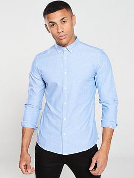 V by Very V By Very Long Sleeved Oxford Shirt - Blue Picture