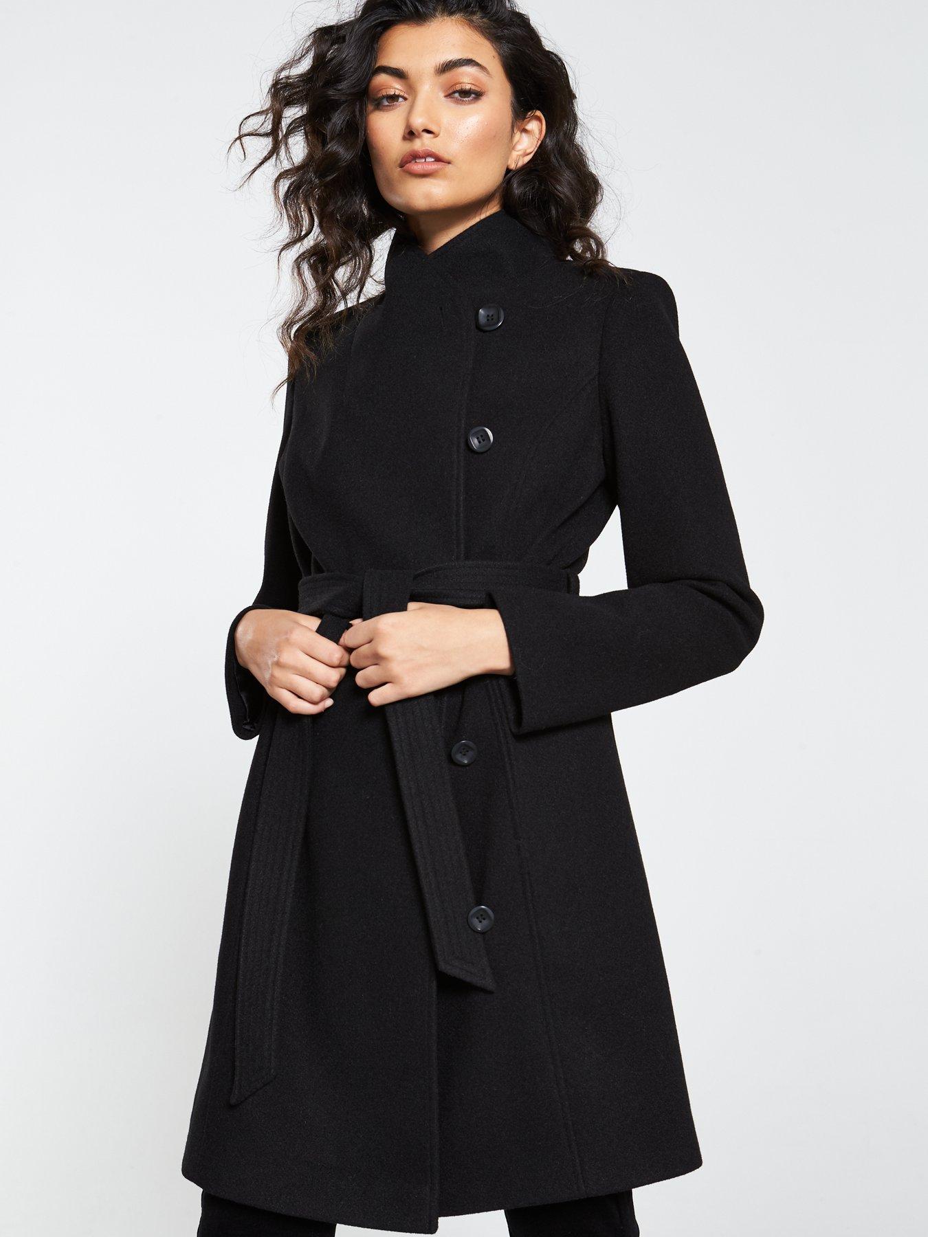 funnel neck coat womens uk