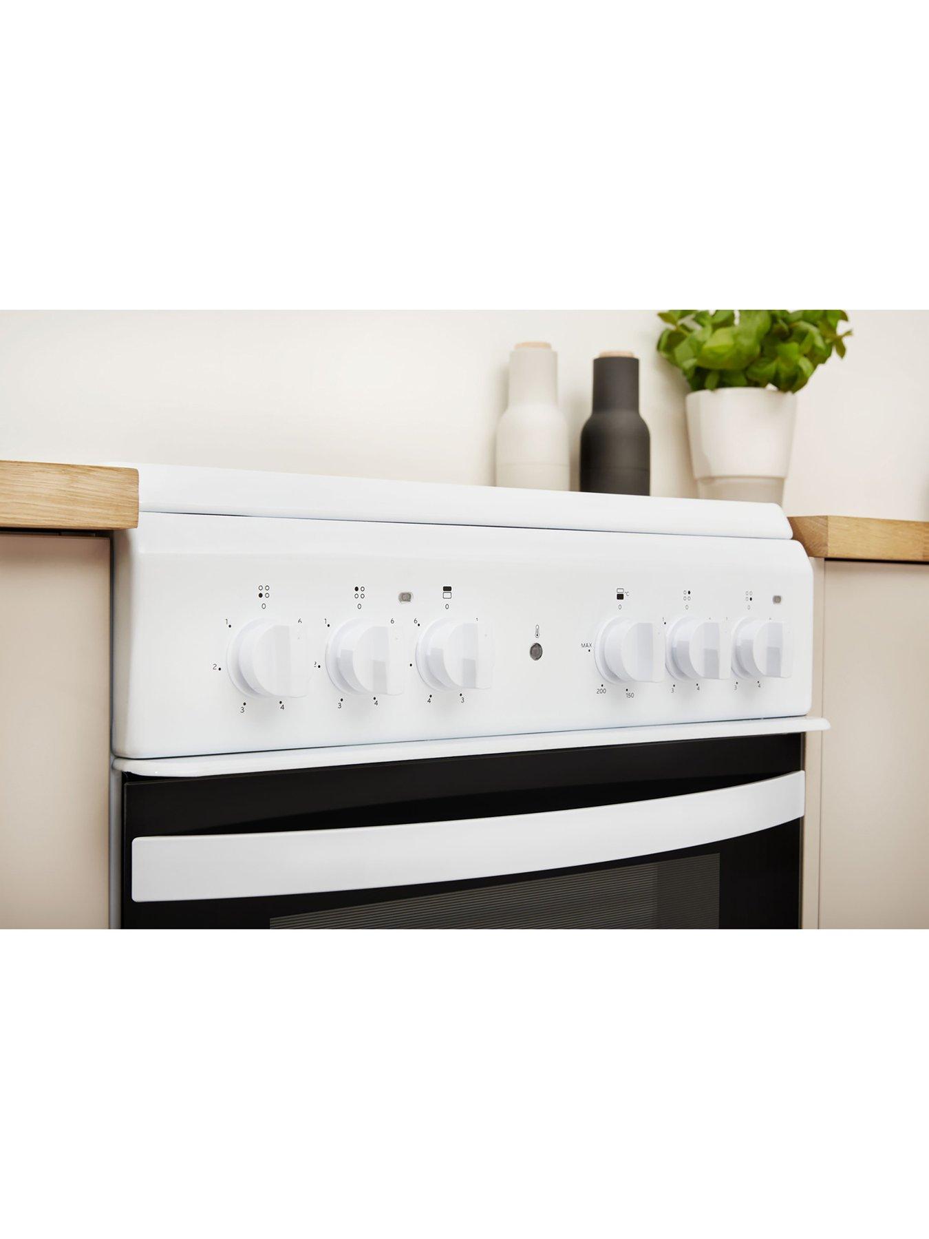 Image 5 of 7 of Indesit ID5V92KMW 50cm Electric Twin Cavity Single Oven Cooker - White
