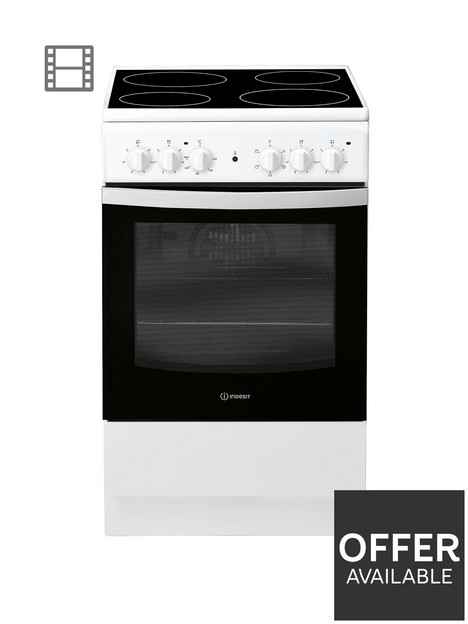 indesit-is5v4khw-50cm-widenbspelectric-single-oven-cooker-white