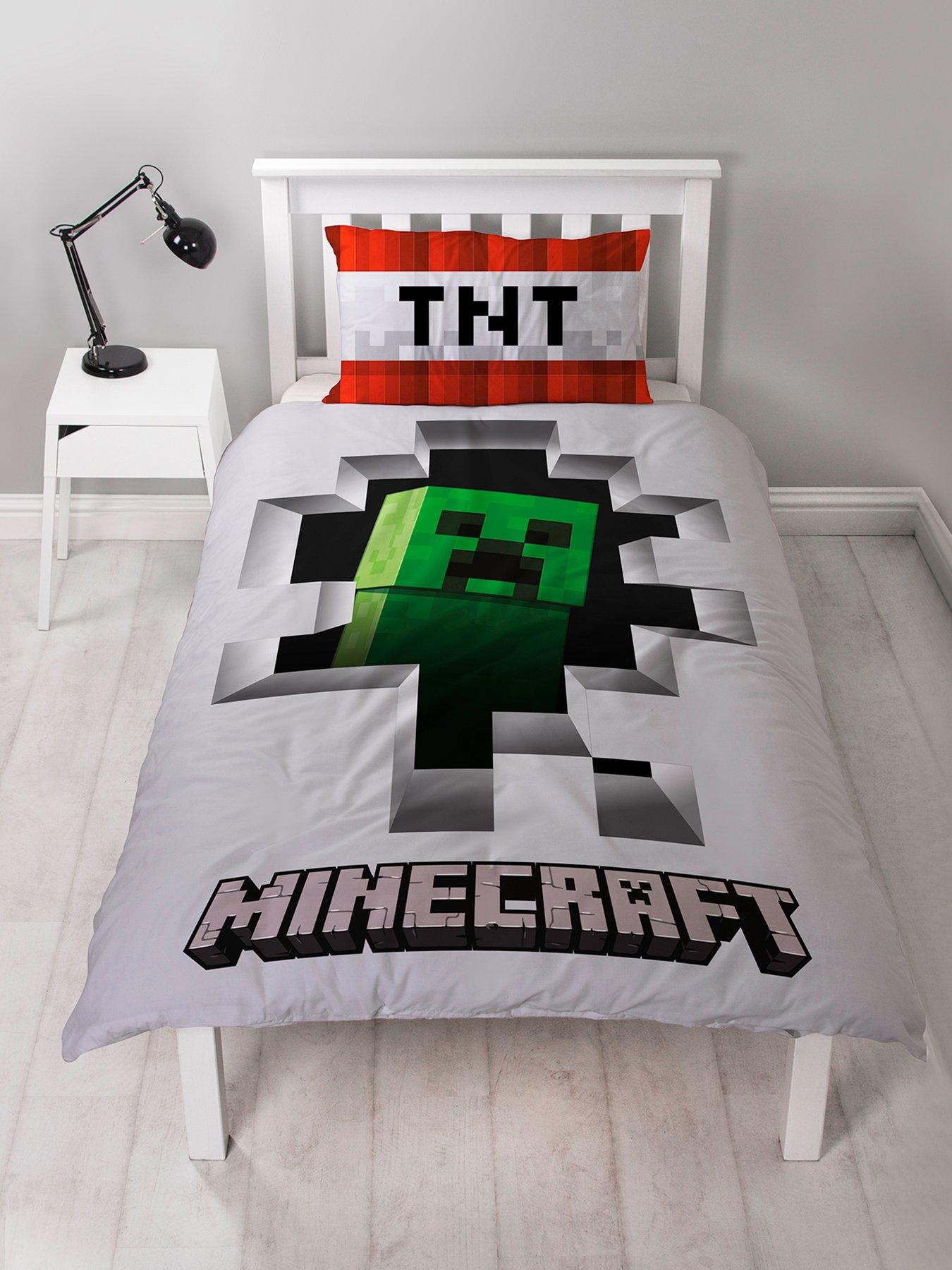 Minecraft Dynamite Reversible Single Duvet Cover Set Littlewoods Com