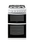  image of indesit-id5g00kmw-50cm-widenbsptwin-cavity-single-oven-gasnbspcooker-white