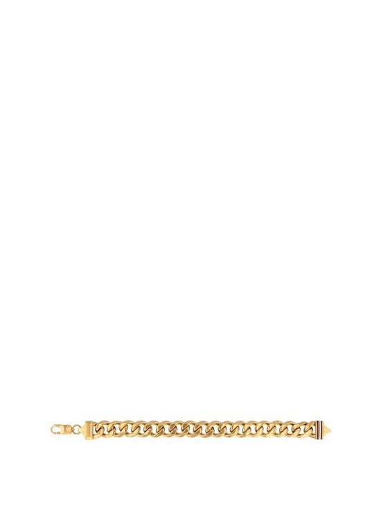 front image of tommy-hilfiger-gold-plated-curb-bracelet