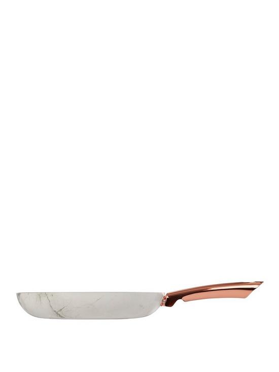 front image of tower-marble-rose-gold-edition-set-of-2-frying-pans