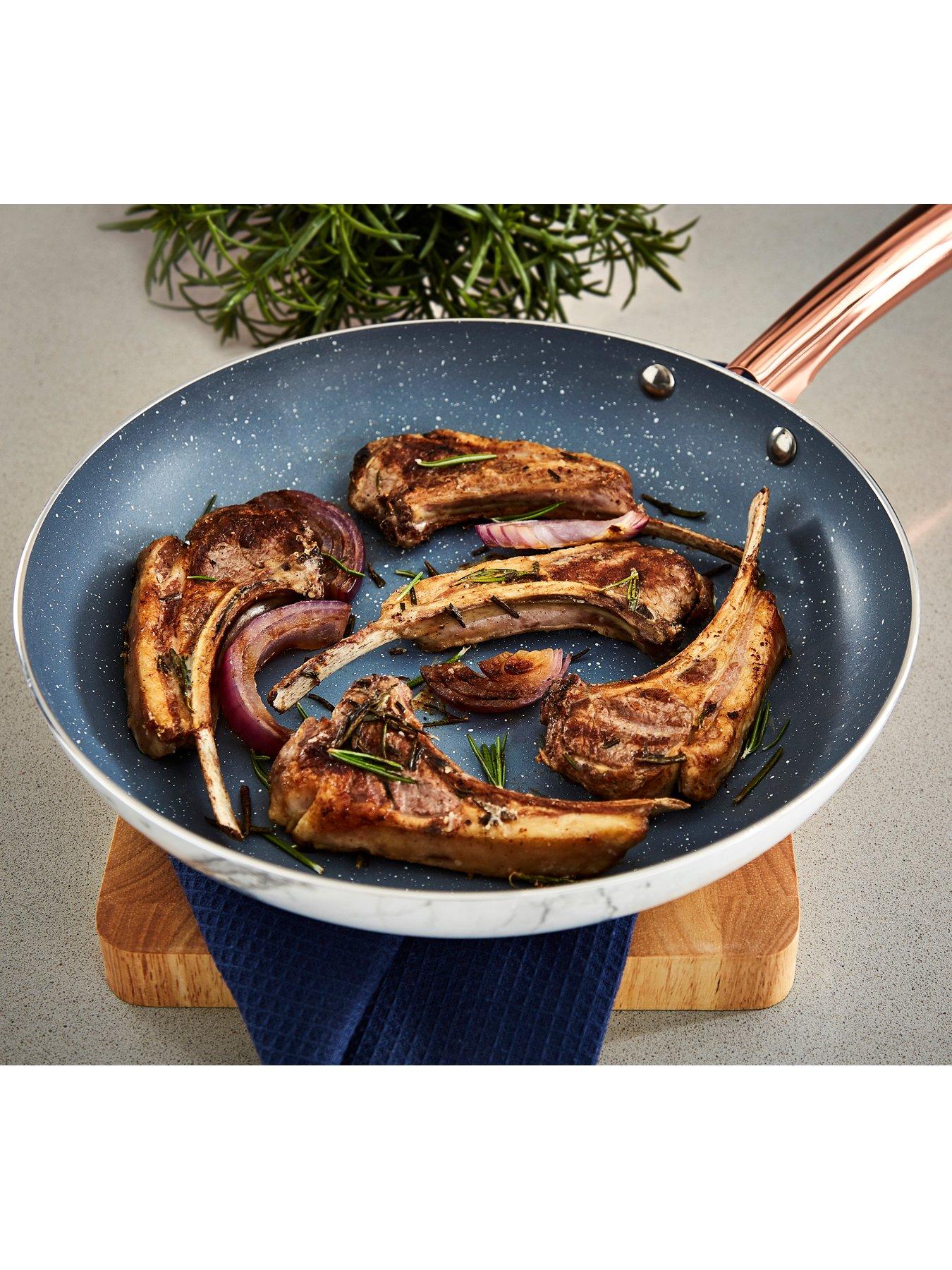  image of tower-marble-rose-gold-edition-set-of-2-frying-pans