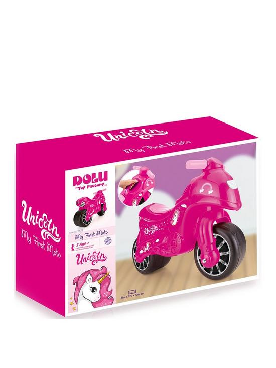 stillFront image of dolu-pink-unicorn-my-first-moto-ride-on