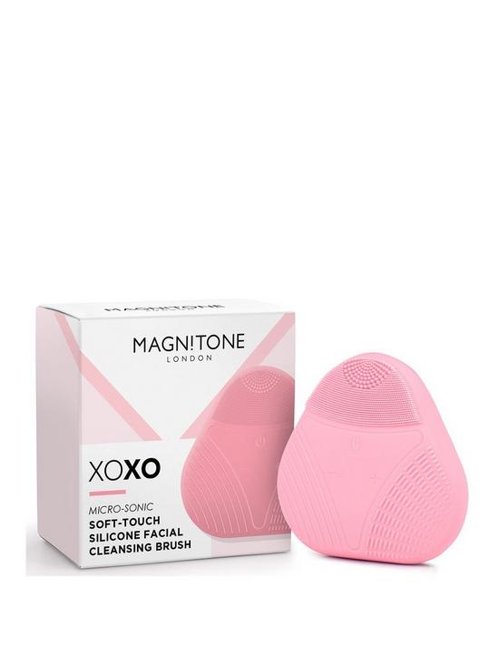 front image of magnitone-xoxo-softtouch-silicone-cleansing-brush