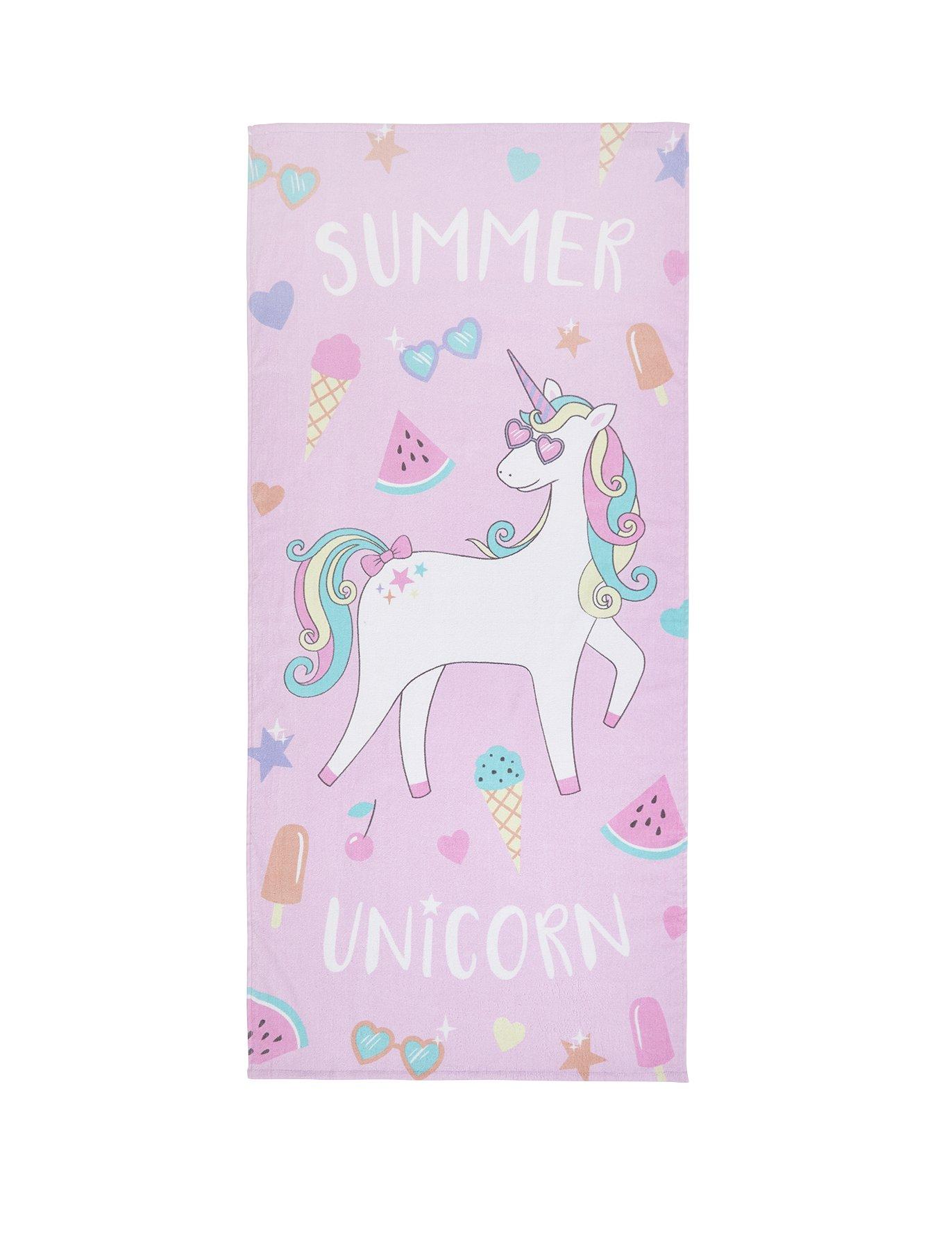 Catherine Lansfield Unicorn Beach Towel littlewoods