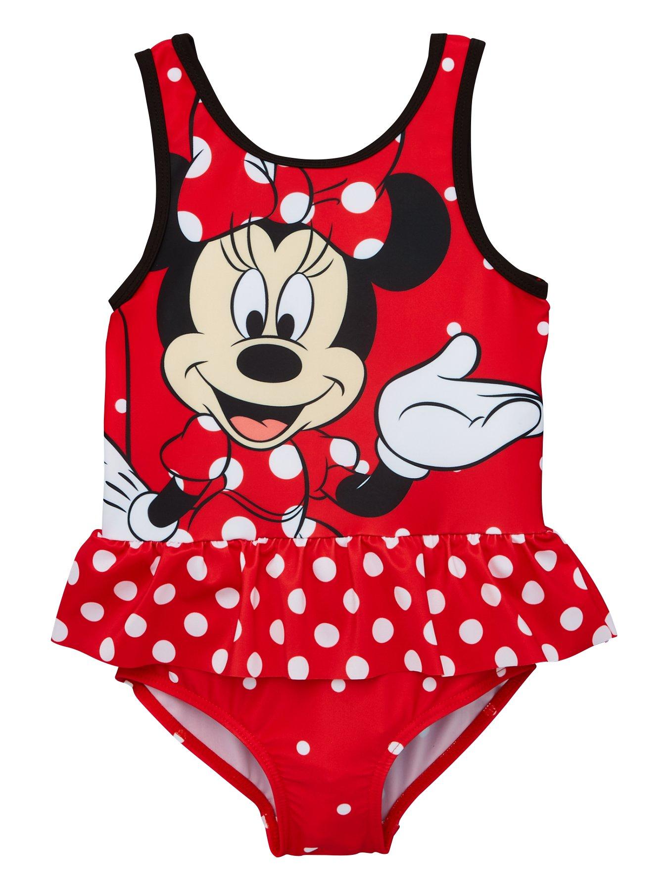 girls red swimming costume