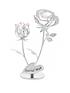  image of crystocraft-chrome-plated-rose-rose-bud-special-mum