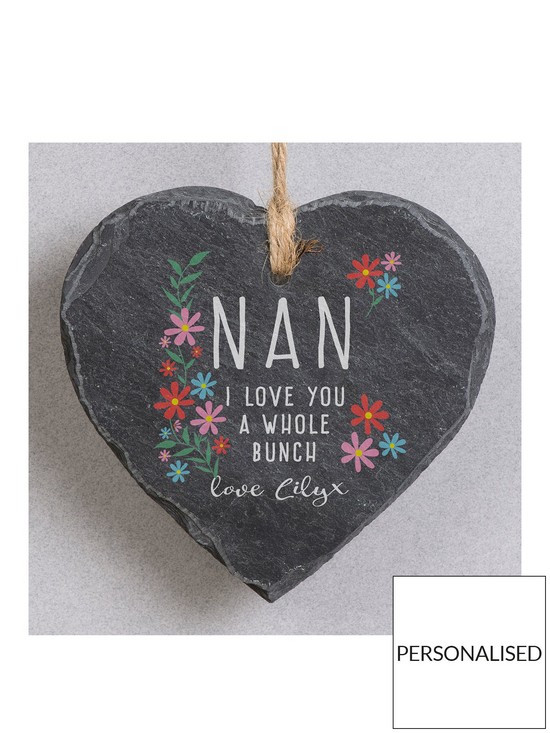 front image of the-personalised-memento-company-personalised-nan-i-love-you-a-whole-bunch-hanging-slate