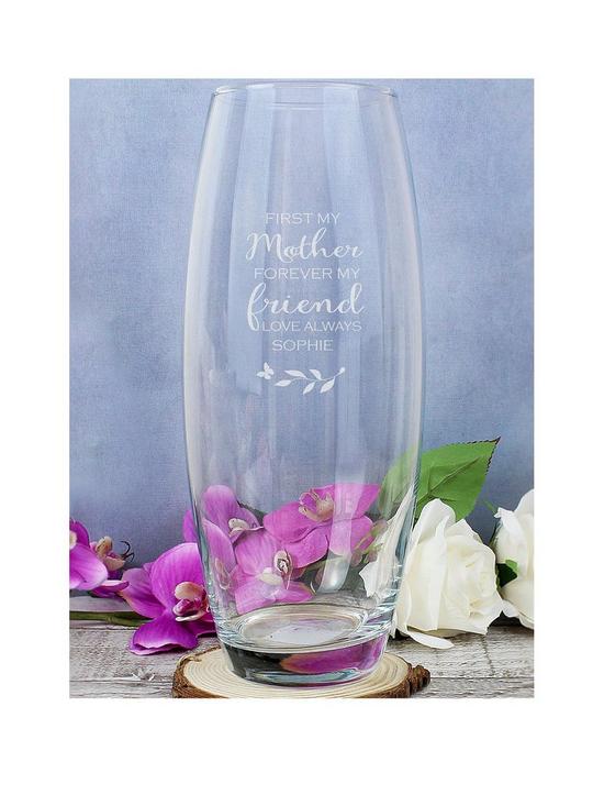 front image of the-personalised-memento-company-personalised-first-my-mother-forever-my-friend-bullet-vase