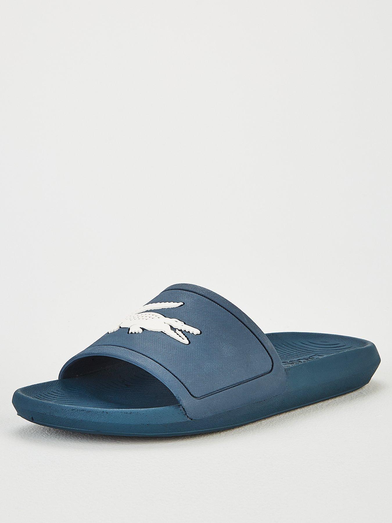 blue lacoste sliders