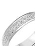  image of love-gold-9ct-white-gold-diamond-cut-sparkle-4mm-d-shape-wedding-band