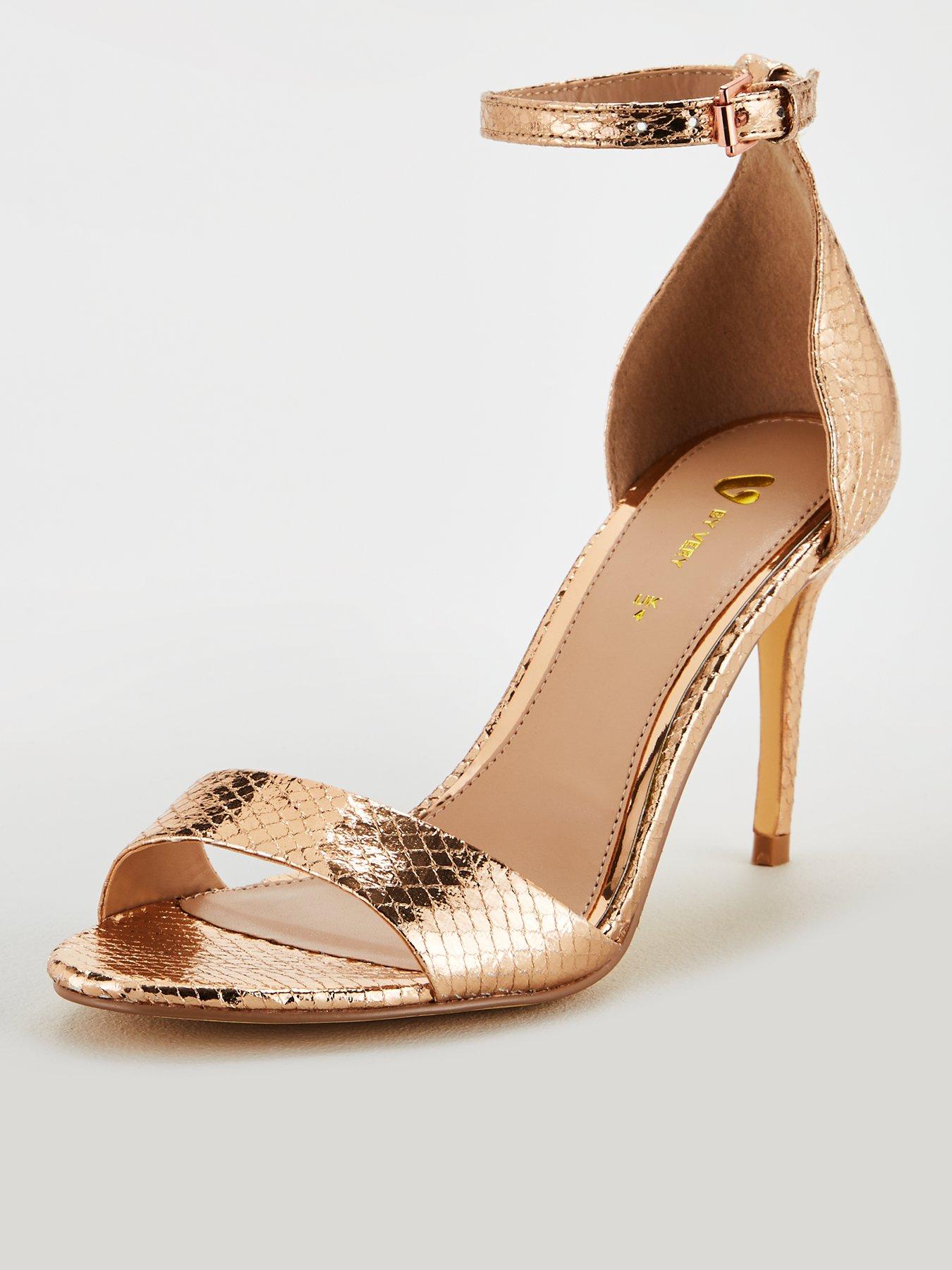 gold sandals heels uk