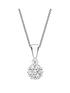  image of love-diamond-9ct-white-gold-10-point-diamond-cluster-pendant-necklace