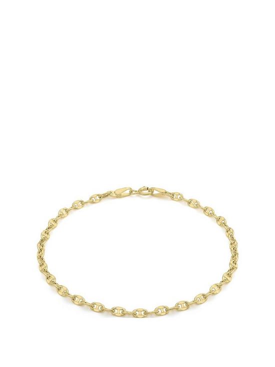 front image of love-gold-9ct-gold-fancy-chain-link-bracelet