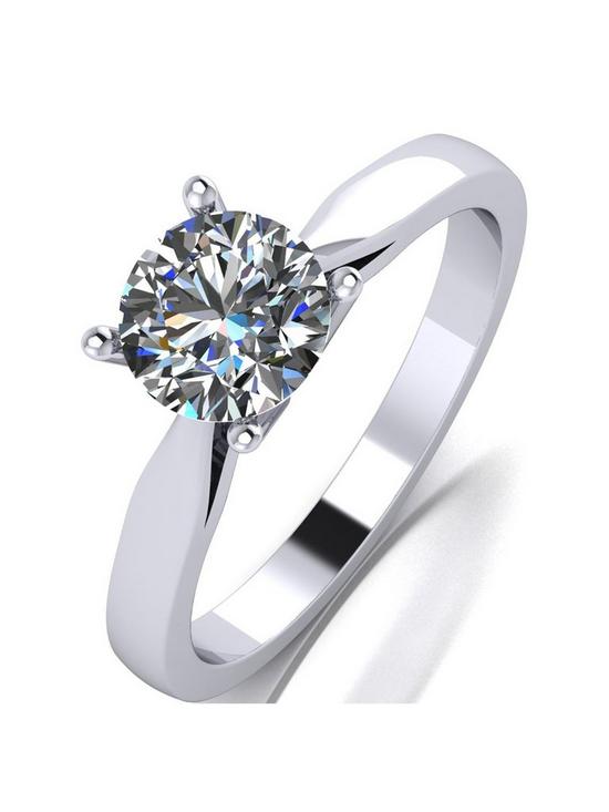 front image of moissanite-platinum-1ct-moissanite-solitaire-ring