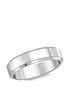  image of love-gold-9ct-white-gold-5mm-bevel-edge-wedding-band