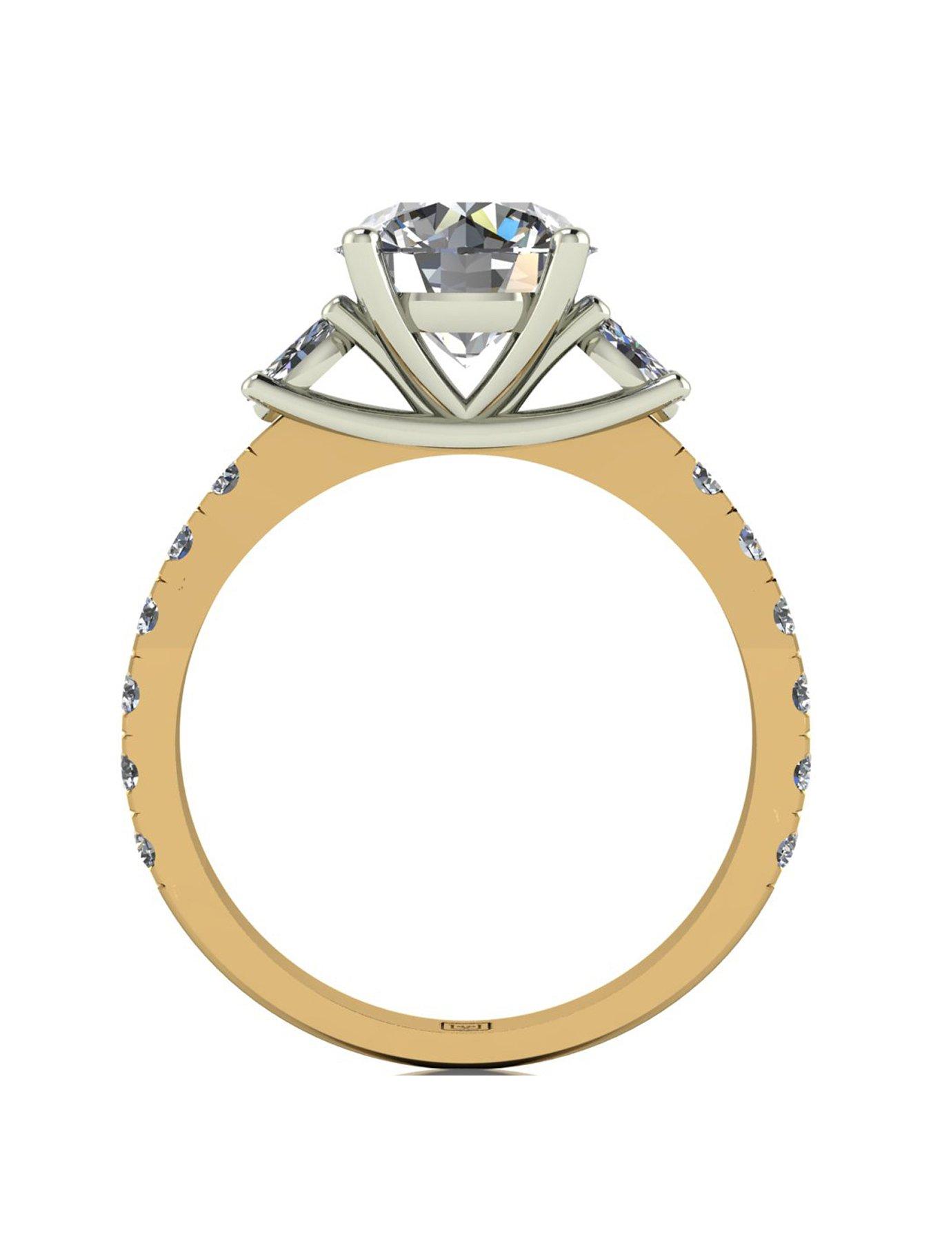 Image 2 of 5 of Moissanite 18ct Gold Lady Lynsey 2ct Total Moissanite Solitaire Ring