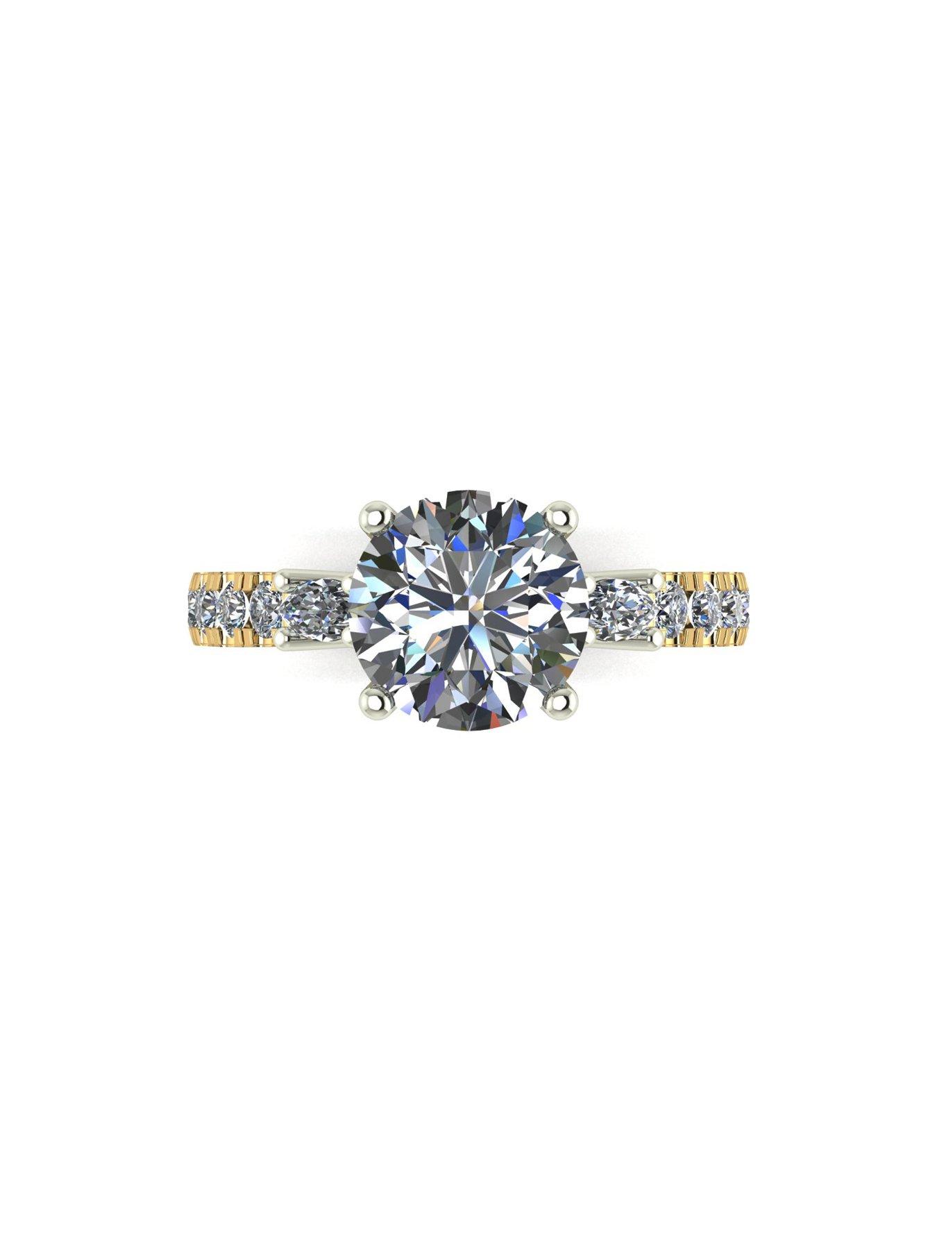 Image 4 of 5 of Moissanite 18ct Gold Lady Lynsey 2ct Total Moissanite Solitaire Ring