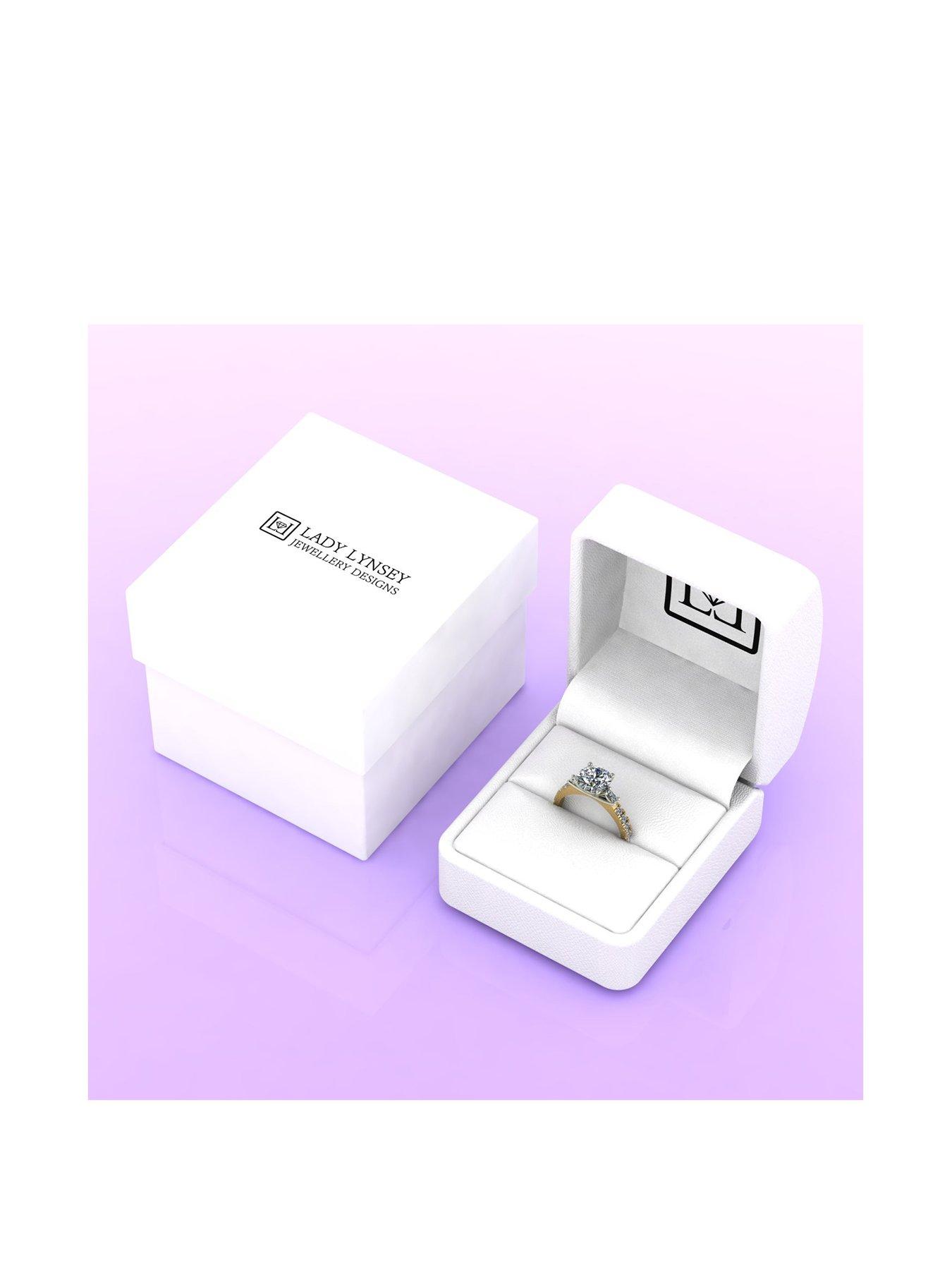 Image 5 of 5 of Moissanite 18ct Gold Lady Lynsey 2ct Total Moissanite Solitaire Ring