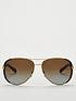  image of michael-kors-chelsea-pilot-sunglasses--nbspgolddark-chocolate-brown