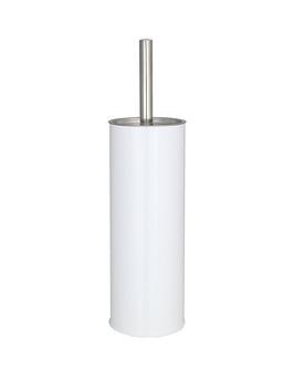 Apollo   Toilet Brush Holder &Ndash; White/Stainless Steel