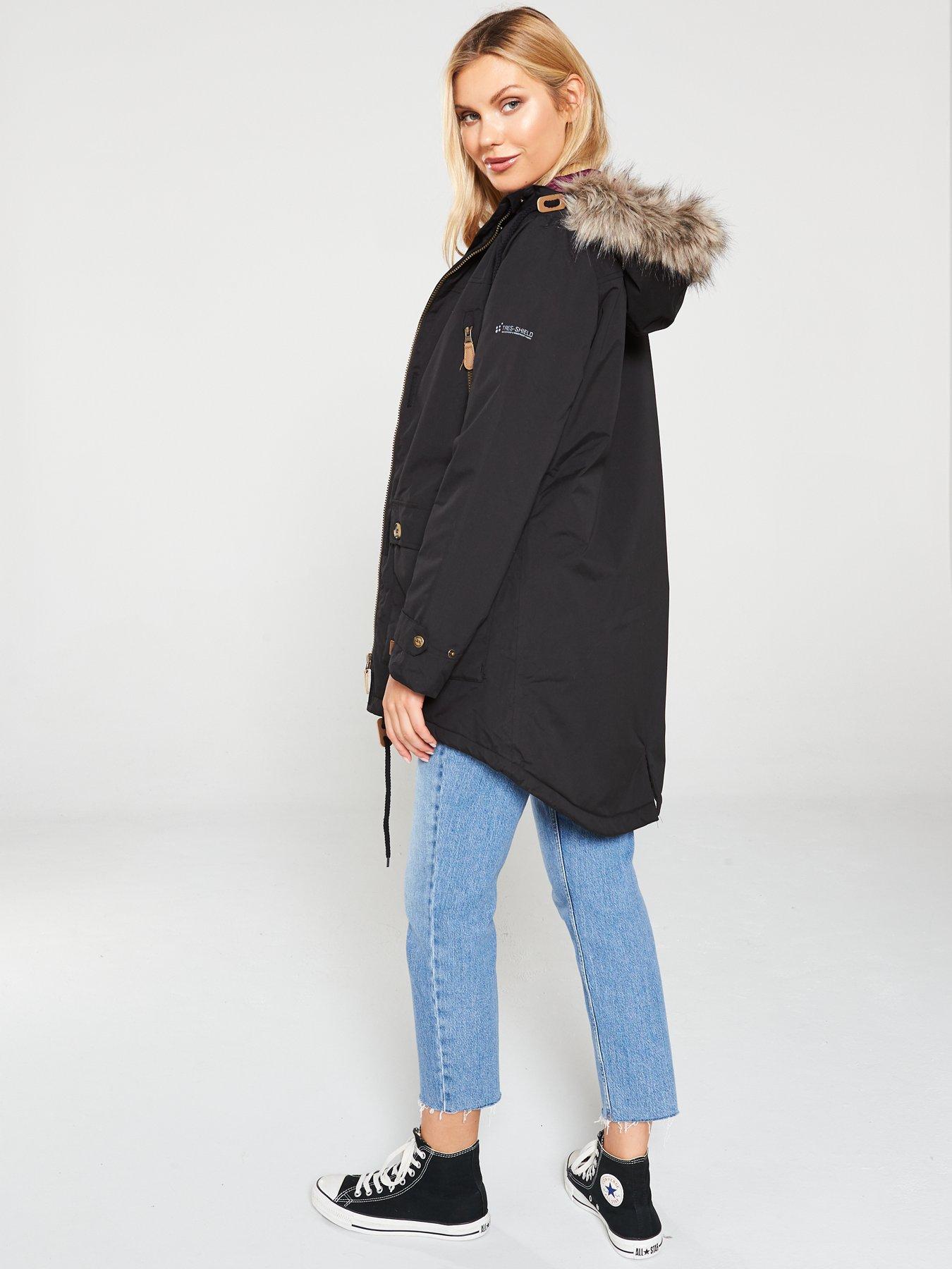 Trespass Clea Parka Black littlewoods