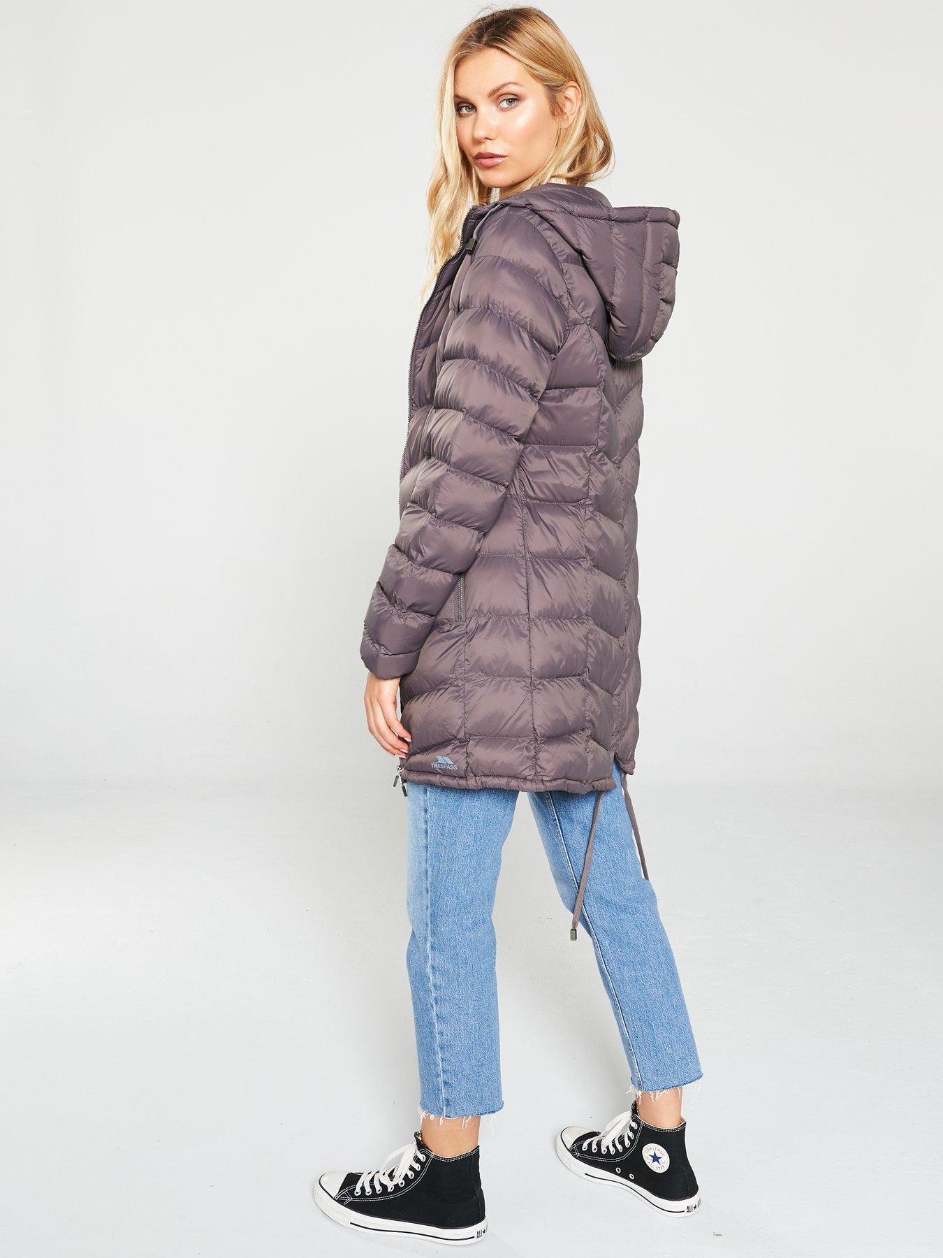 Trespass rianna long deals padded jacket