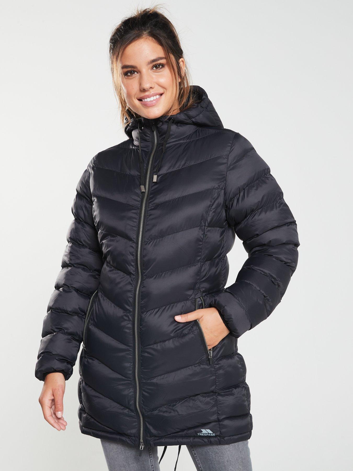 Trespass black padded on sale coat