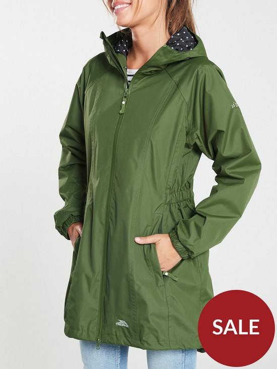 front image of trespass-daytrip-waterproof-jacket-mossnbsp