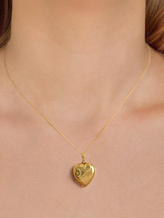 stillFront image of love-gold-9ct-rolled-gold-heart-locket-pendant
