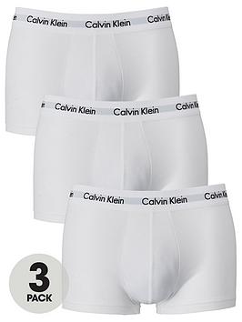 Calvin Klein   3 Pack Of Low Rise Trunks - White
