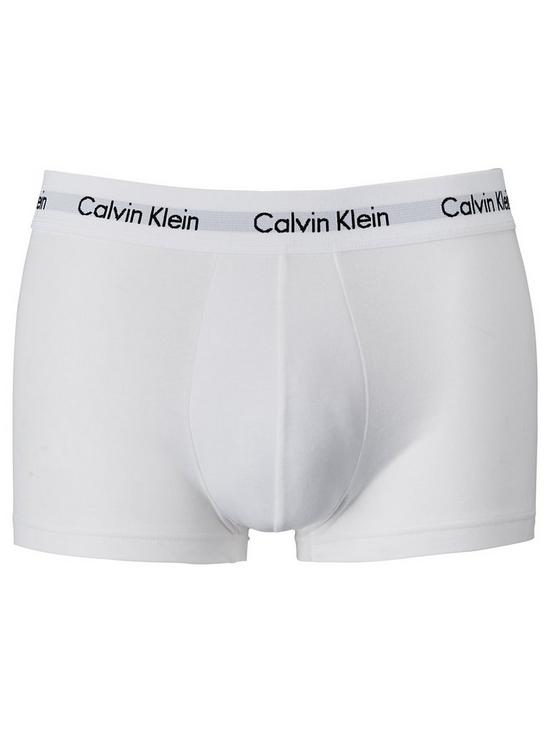 stillFront image of calvin-klein-3-pack-of-low-rise-trunks-white