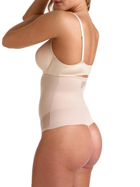 stillFront image of miraclesuit-sexy-sheer-shaping-thong-nude