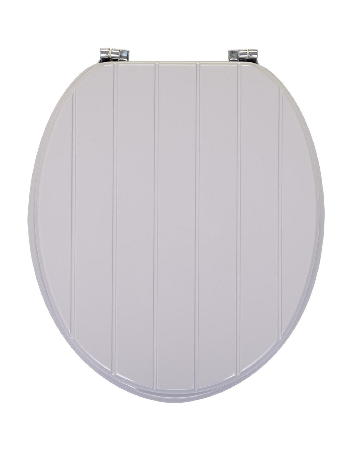 undefined Grey Tongue and Groove Toilet Seat