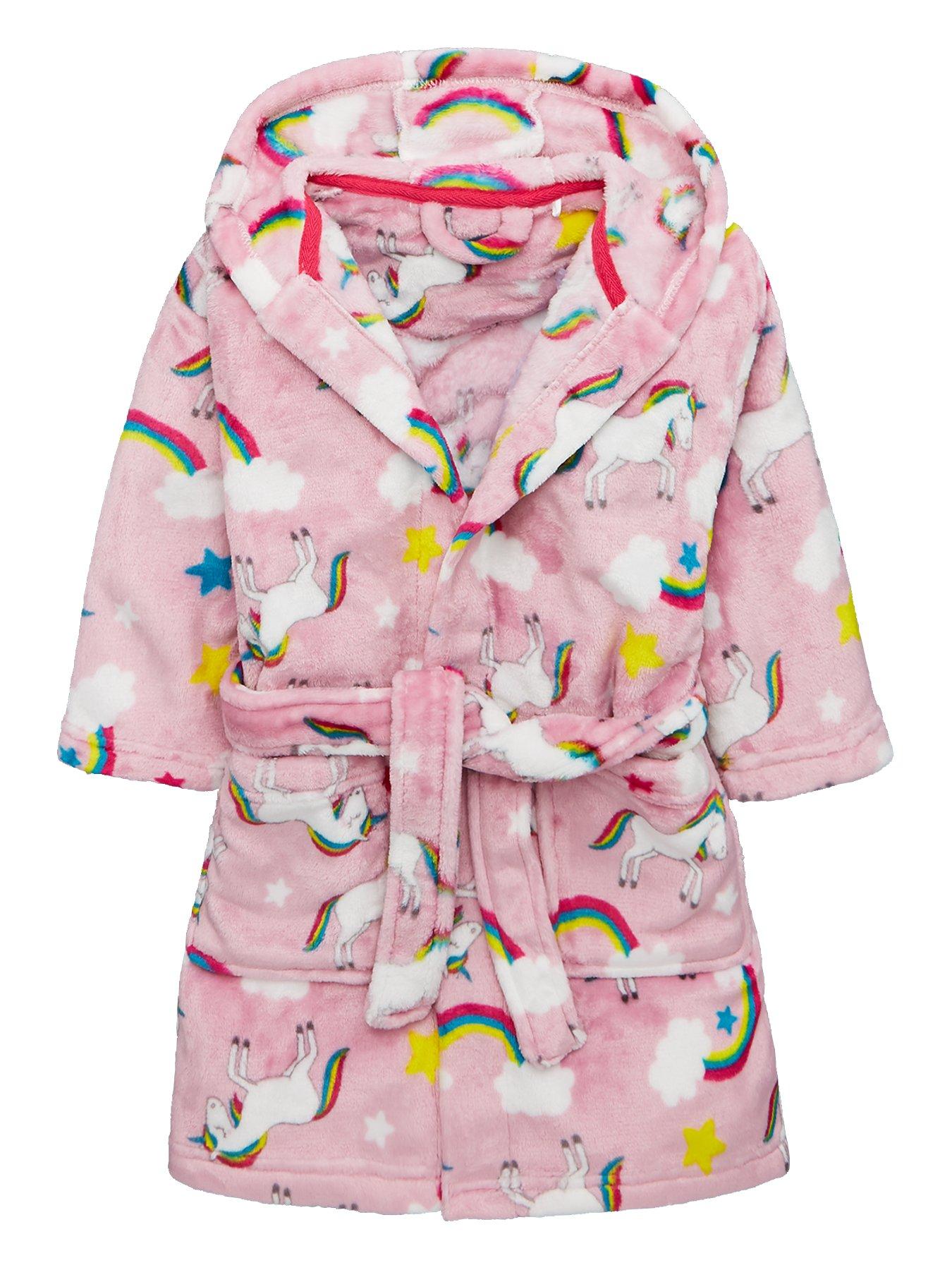 ladies rainbow unicorn dressing gown